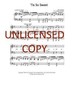 'Tis So Sweet Piano/Vocal (PDF download)