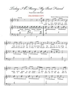 Today I'll Marry My Best Friend - Wedding Duet (PDF download)