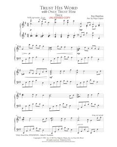 Trust His Word/Only Trust Him - Faye Lopez Piano Solo (PDF download)