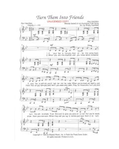 Turn Them Into Friends - Children's Choral (PDF download)