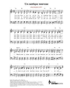 Un Cantique Nouveau (New Song) - French Hymn Style (PDF download)