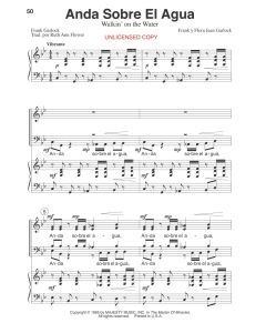 Anda sobre el agua (Walkin' on the Water) 