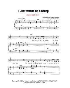 I Just Wanna Be A Sheep - Children's Choral (PDF download)