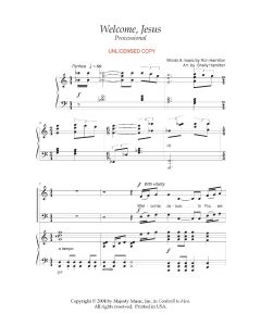 Welcome, Jesus - Choral (PDF download)