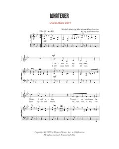 Whatever - Children's Choral (PDF download)
