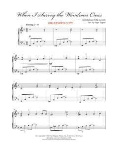 When I Survey the Wondrous Cross - Faye Lopez Piano Solo (PDF download)