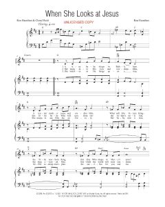 When She Looks At Jesus - Vocal Solo (PDF download)