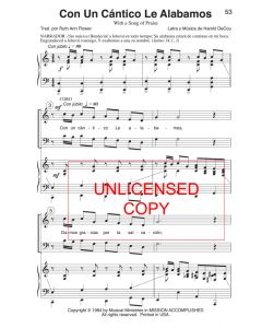 Con un cantico le alabamos (With A Song of Praise) 