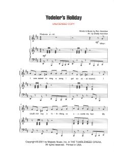 Yodeler's Holiday - Children's Choral (PDF download)