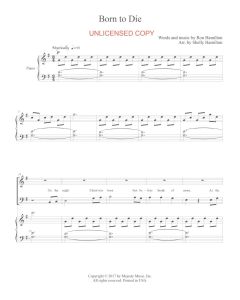 Born To Die - Vocal Duet (PDF download)