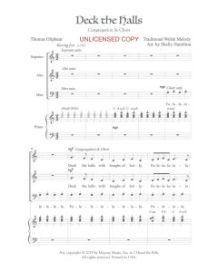 Deck the Halls - Piano/Vocal Choral (PDF download)