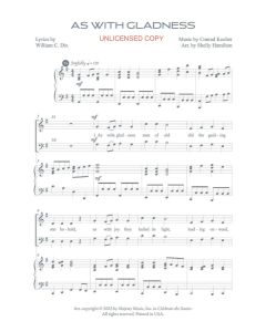 As With Gladness - Piano/Vocal Choral (PDF download)
