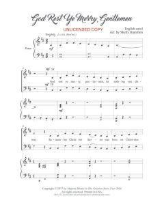 God Rest Ye Merry Gentlemen - Piano Vocal (PDF download)