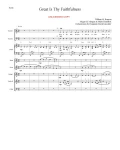 Great Is Thy Faithfulness Orchestration - Simply Majesty Hymns Version (PDF download)