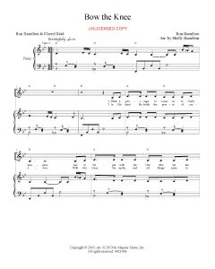 Bow the Knee - Piano/Vocal Solo (PDF download)