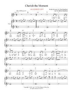 Cherish the Moment Piano/Vocal (PDF download)  