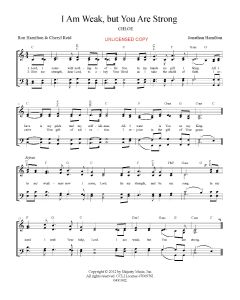 I Am Weak, But You Are Strong - Hymn Style (PDF download)
