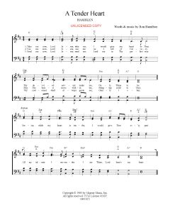 A Tender Heart - Hymn Style (PDF download)