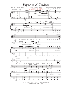 Dignos es el Cordero - Worthy Is the Lamb (PDF download)