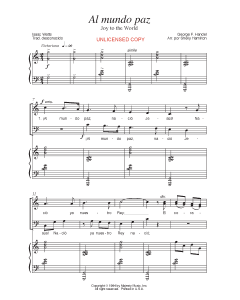 Al mundo paz - Joy to the World (PDF download)