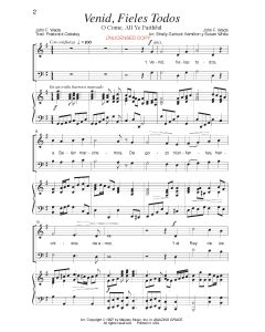Venid, fieles todos - O Come All Ye Faithful (PDF download)