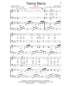 Tierna Maria - Gentle Mary (PDF download)