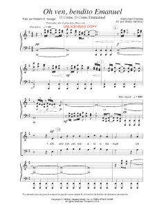 Oh ven, bendito Emanuel - O Come, O Come Emmanuel (PDF download)