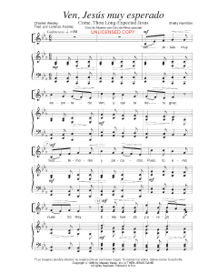Ven, Jesús muy esperado solo - Come, Thou Long-Expected Jesus (PDF download)