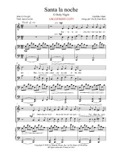 Santa la Noche - O Holy Night (PDF download)