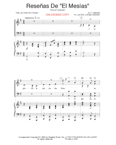 Resañas de "El Mesías" - Messiah Highlights (PDF download)