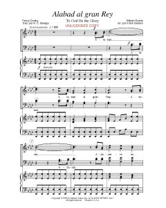 Alabad al gran Rey - To God Be the Glory (PDF download)