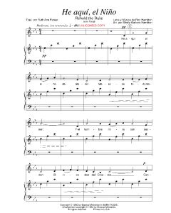 He aqui el Nino - Behold the Babe (PDF download)