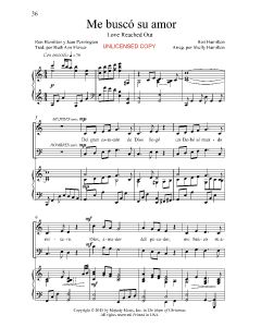 Me busco su amor - Love Reached Out (PDF download)