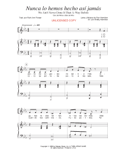 Nunca lo hemos hecho así jamás solo - We Ain't Never Done It That-a-way Before (PDF download)