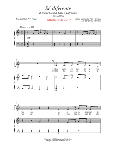 Ii vas a hacer una diferencia coro infantil - If You're Gonna Make a Diff'rence (PDF download)