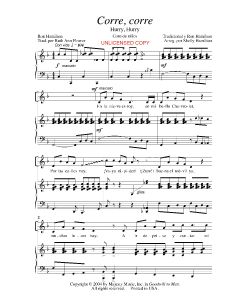 Corre, corre corode niños - Hurry, Hurry Children's Chorus (PDF download)