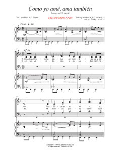 Como yo amé, ama también - Love As I Loved (PDF download)