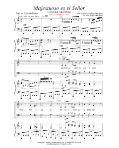 Majestuoso es el senor - Great and Marvelous (PDF download)