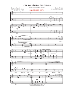 En sombrío invierno - In the Bleak Mid-Winter (PDF download)