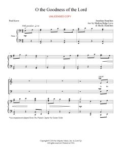 O the Goodness of the Lord - Choral (PDF download)