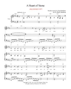 A Heart of Stone Piano/Vocal (PDF download)