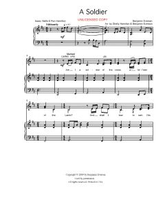 A Soldier - Piano/Vocal (PDF download)
