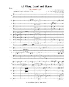 All Glory, Laud and Honor Orchestration (PDF download)