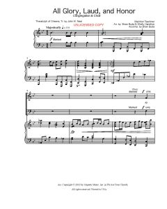 All Glory, Laud, and Honor Choral w/ Congregation (PDF download)