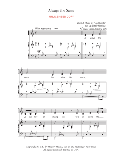 Always the Same - Children's Choral (PDF download)