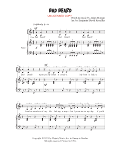 Bad Beard - Children's Choral (PDF download)