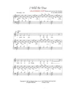 I Will Be True - Children's Choral (PDF download)