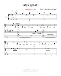 Behold the Lamb - Two-Part Choir/Duet (PDF download)