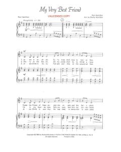 My Very Best Friend - Children's Vocal (PDF download)