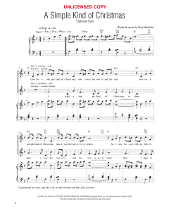 A Simple Kind of Christmas - Solo w/Duet (PDF download)